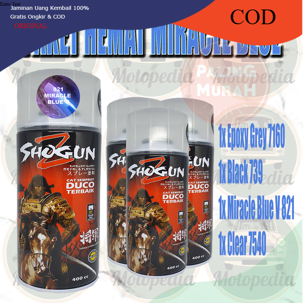 Cat Semprot Jepang Paket Hemat Cat Semprot Pilok Pilox Pylox Shogun Z Miracle Blue Violet Biru Ungu 