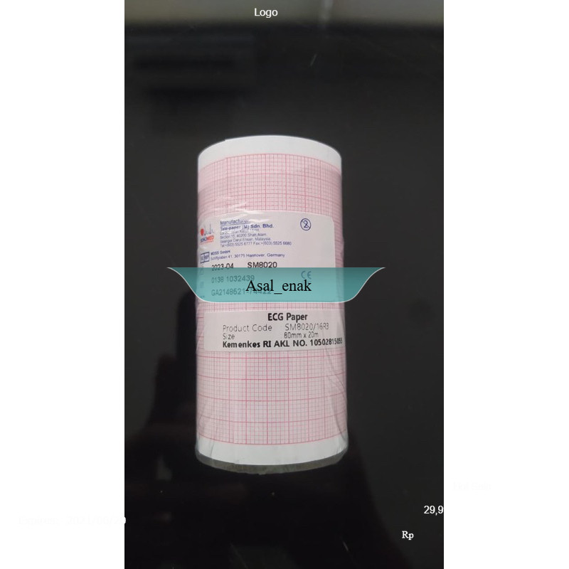 kertas ekg 80 x 20m / kertas ekg mindray R3 / kertas ekg roll / kertas ekg 3 channel