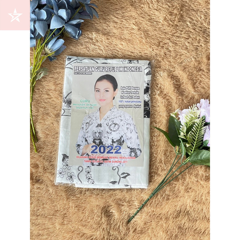 KAIN BERMOTIF RESMI PNS PROMO SEVN KAIN BATIK PGRI NASIONAL BAHAN KATUN | BATIK POLA PGRI RESMI REGI