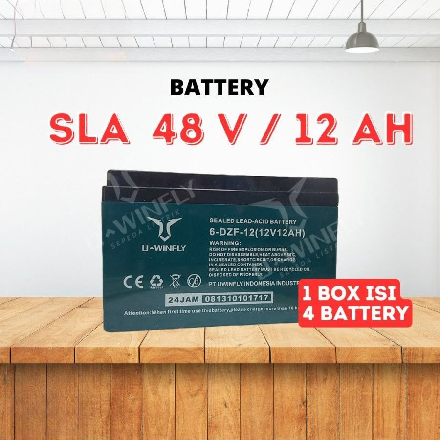 Aki Sepeda Listrik Uwinfly 48V12Ah (1 Set/Kardus)
