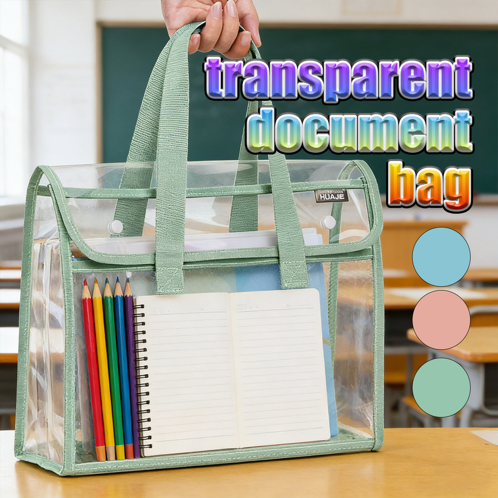 Tas map dokumen jinjing Bag Transparan / Tas Folder Portabel Penyimpanan Kertas / File Holder Lucu/ 