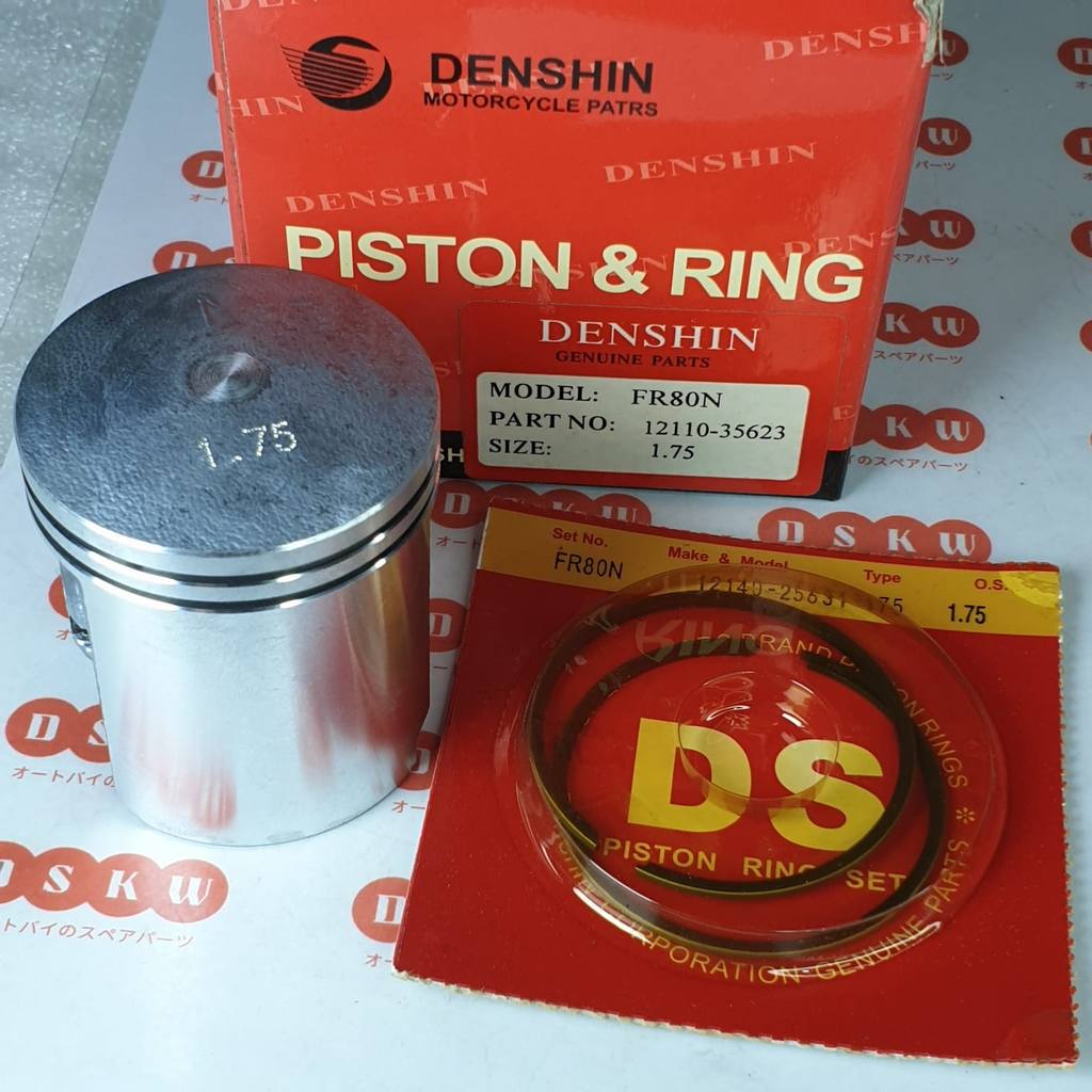 Piston & Ring Oversize 175 FR80 | FR 80 Denshin