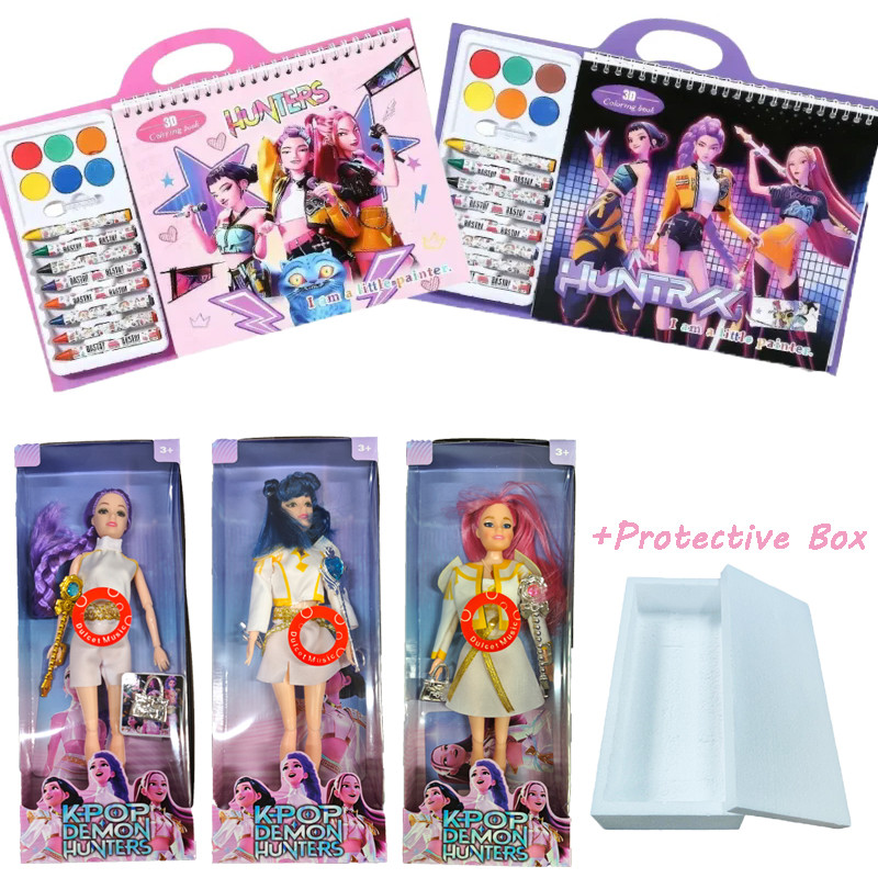 2025 NEW Coloring Book Demon Hunters Kids Tracing & Coloring Book - Cartoon Line Art Sketbook | Kids