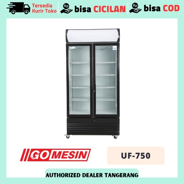 KULKAS PENDINGIN MINUMAN GOMESIN UF 750E UF-750E SHOWCASE CHILLER ORIGINAL
