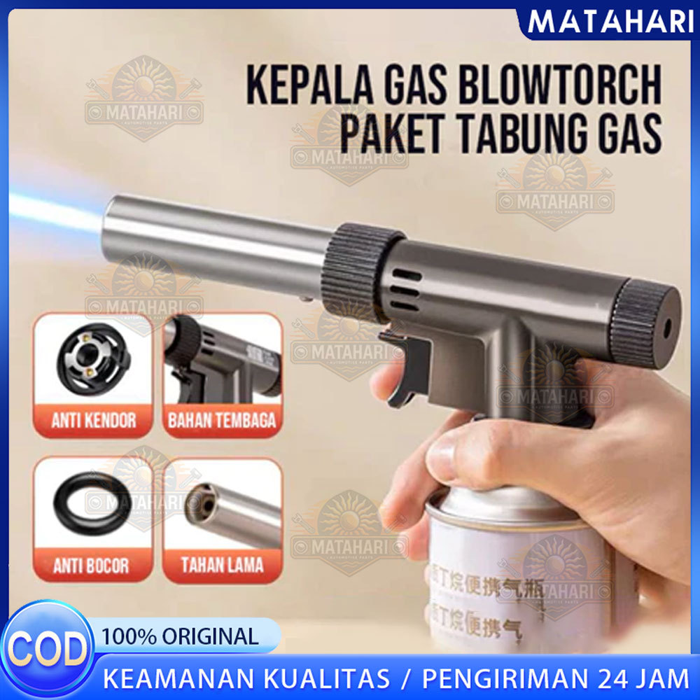 FLAME GUN TORCH PAKET TABUNG GAS Kepala Gas Bahan Besi Las Portable ANTI BOCOR