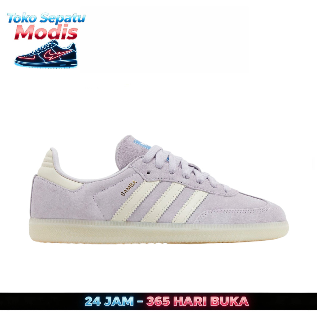 Sepatu Adidas Adidas Silver Dawn Taro kapur putih kasual Gym olahraga wanita