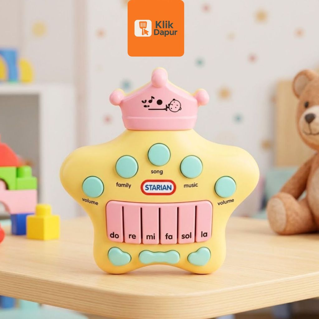 KLIKDAPUR - MAINAN EDUKASI ANAK STAR PIANO STORY ALAT MUSIC DENGAN BANYAK FITUR BX144