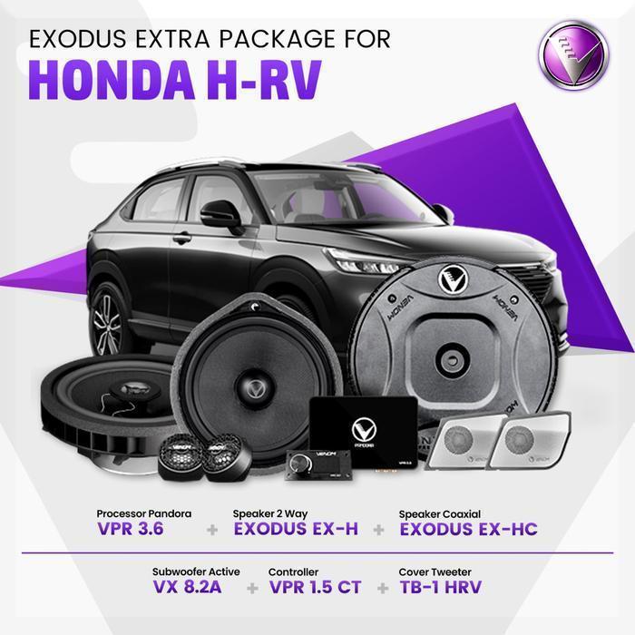 VENOM Paket Audio Mobil OEM Exodus Extra untuk Honda HRV Processor Pandora VPR 3.6 Speaker 2 Way EX-