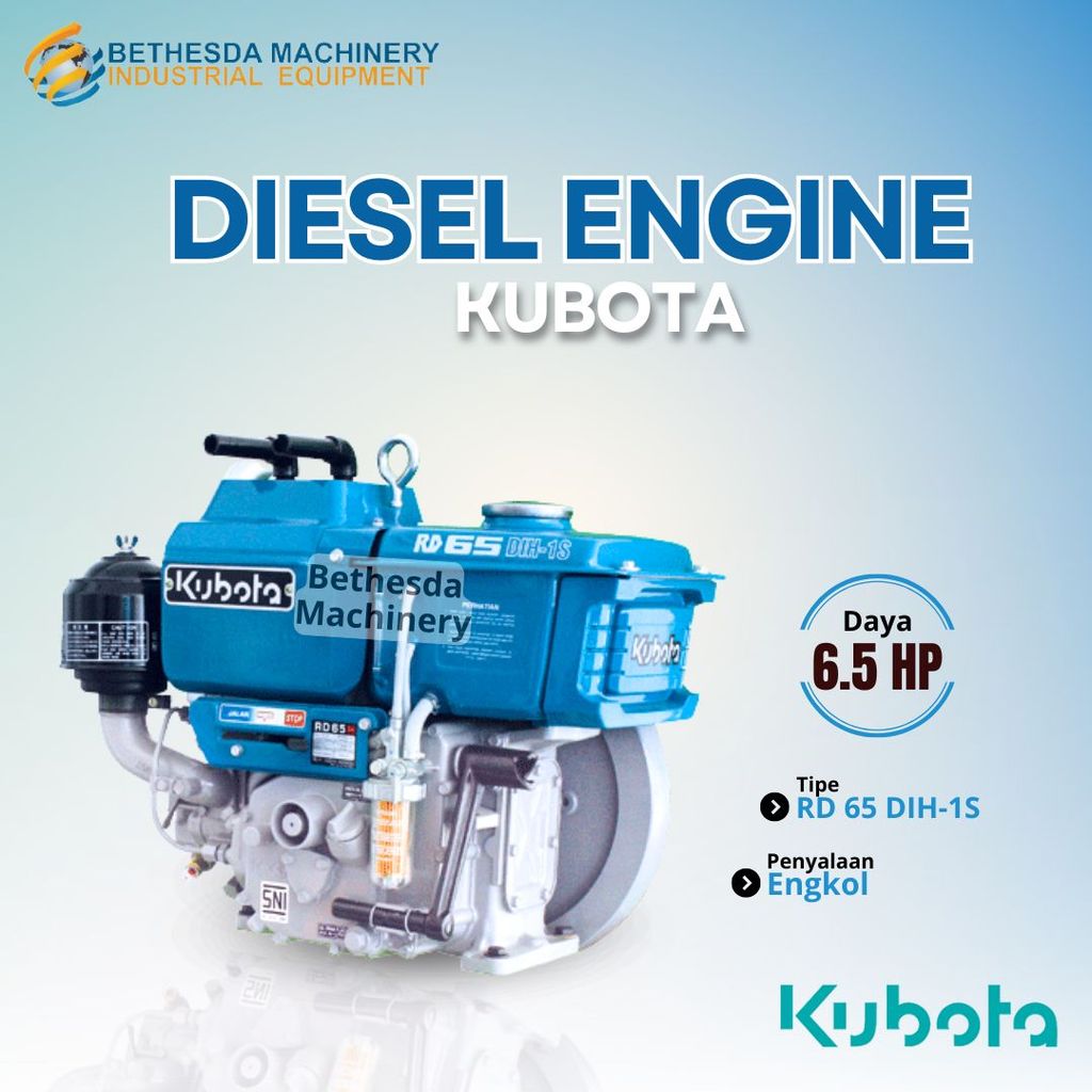 Mesin Diesel 6.5 PK Diesel Engine Kubota RD 65 DIH-1S