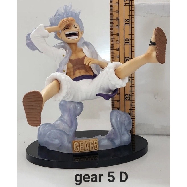 action figure one piece luffy gear 5 ketawa baju putih