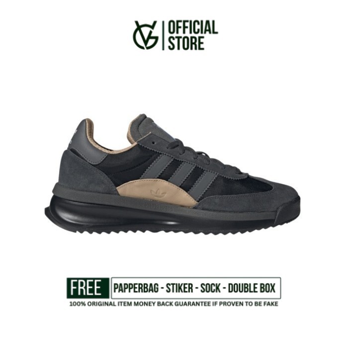 Sepatu Sneakers Adidas SL 72 RTN Dark Grey Black  Original Authentic Unisex