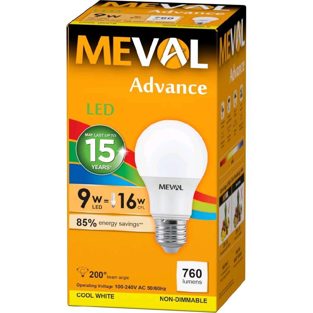 LED Bulb 9W - Cool White MEVAL