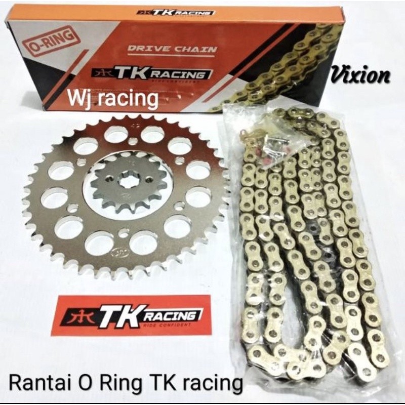 Gear set TK RACING Vixion Old / Vixion New rantai O-RING 428HPO