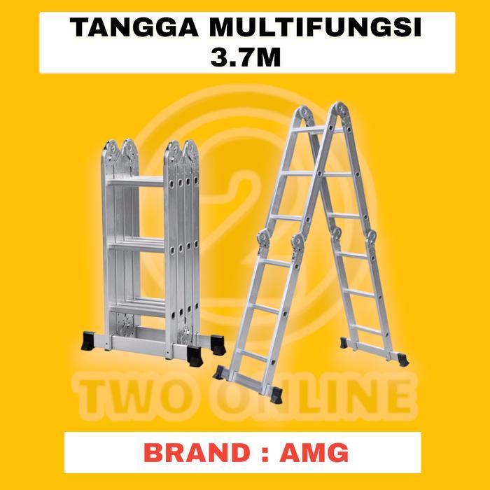 tangga multipurpose 3.7 meter TANGGA alumunium Lipat 3,7 Teleskopik 3