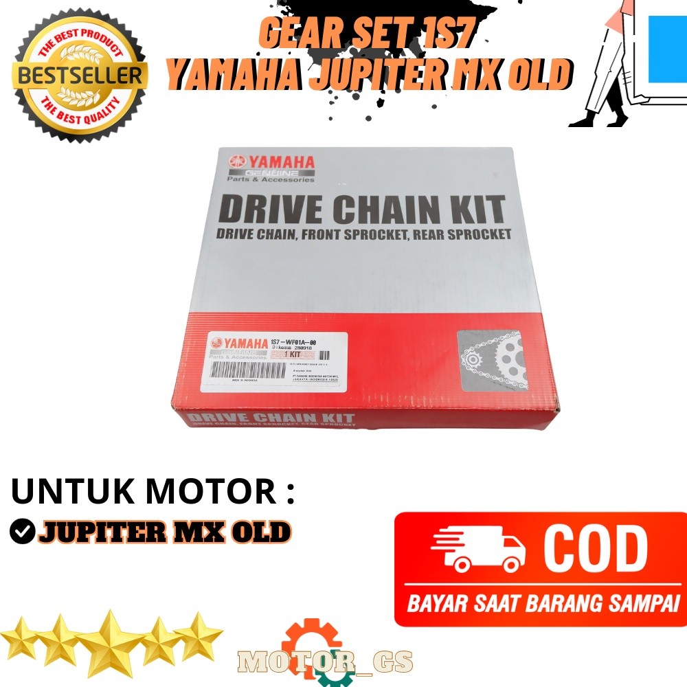 ori Gear Set 1S7 Motor Yamaha Jupiter MX Old / Rantai GearSet Jupiter MX 135 Old - 1S7-WF01A-00 orig