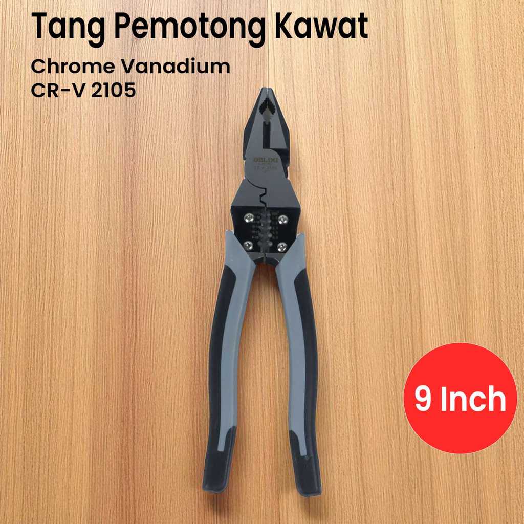 DELIXI Tang Pemotong Kawat CRV Multifungsi Wire Cutter 9 Inch - 2105