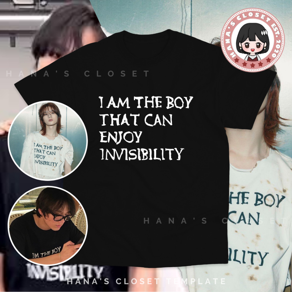 KAOS KUSTOM INSPIRASI BOY ENJOY INVISIBILITY BEOMGYU & NCT HAECHANAtasan Pria dan Wanita Shirt S-3XL