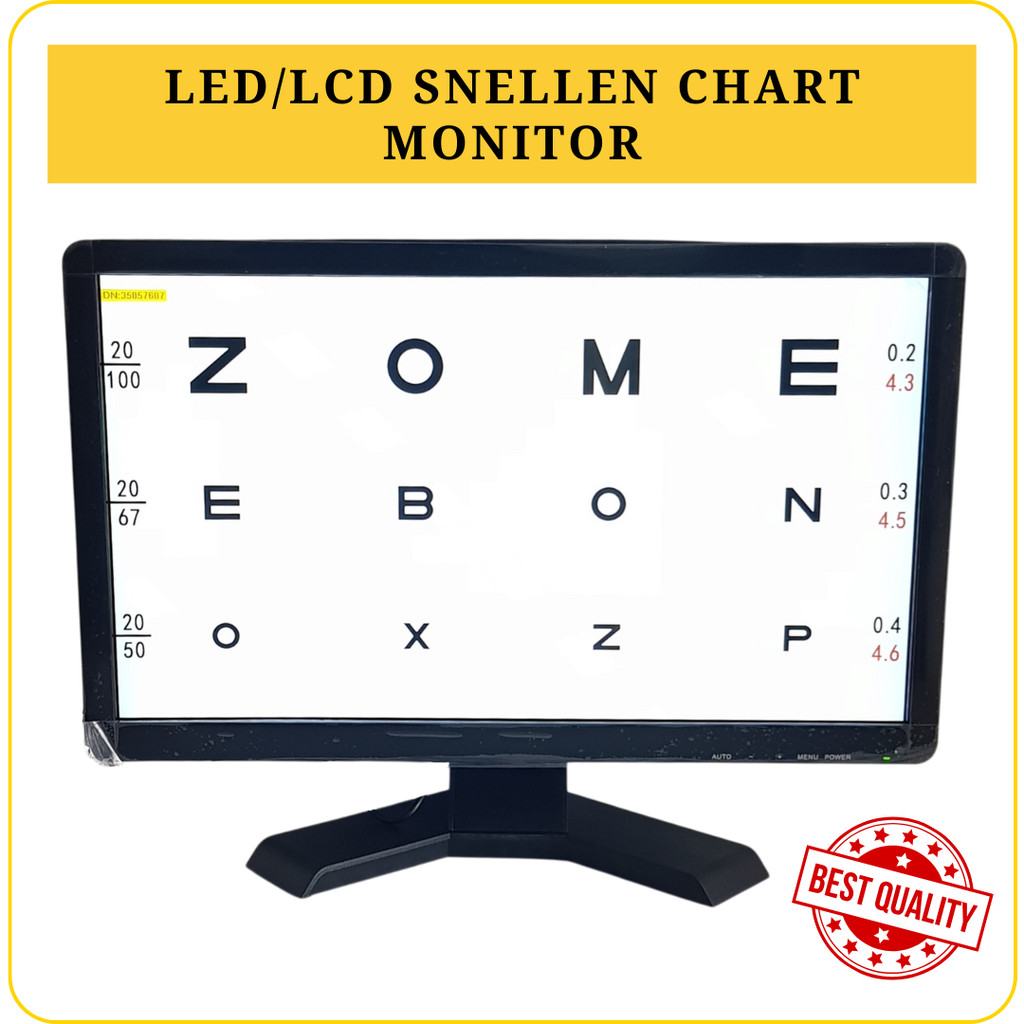 Monitor LED/LCD Snellen Chart TY-185W 16:9 – Layar Tes Mata Digital Presisi, Kontras Tinggi, Cocok u