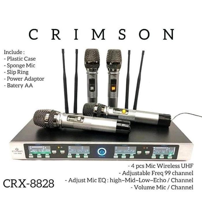 Mic Wireless Crimson CRX 8828 Original Crimson CRX8828 4 Mic