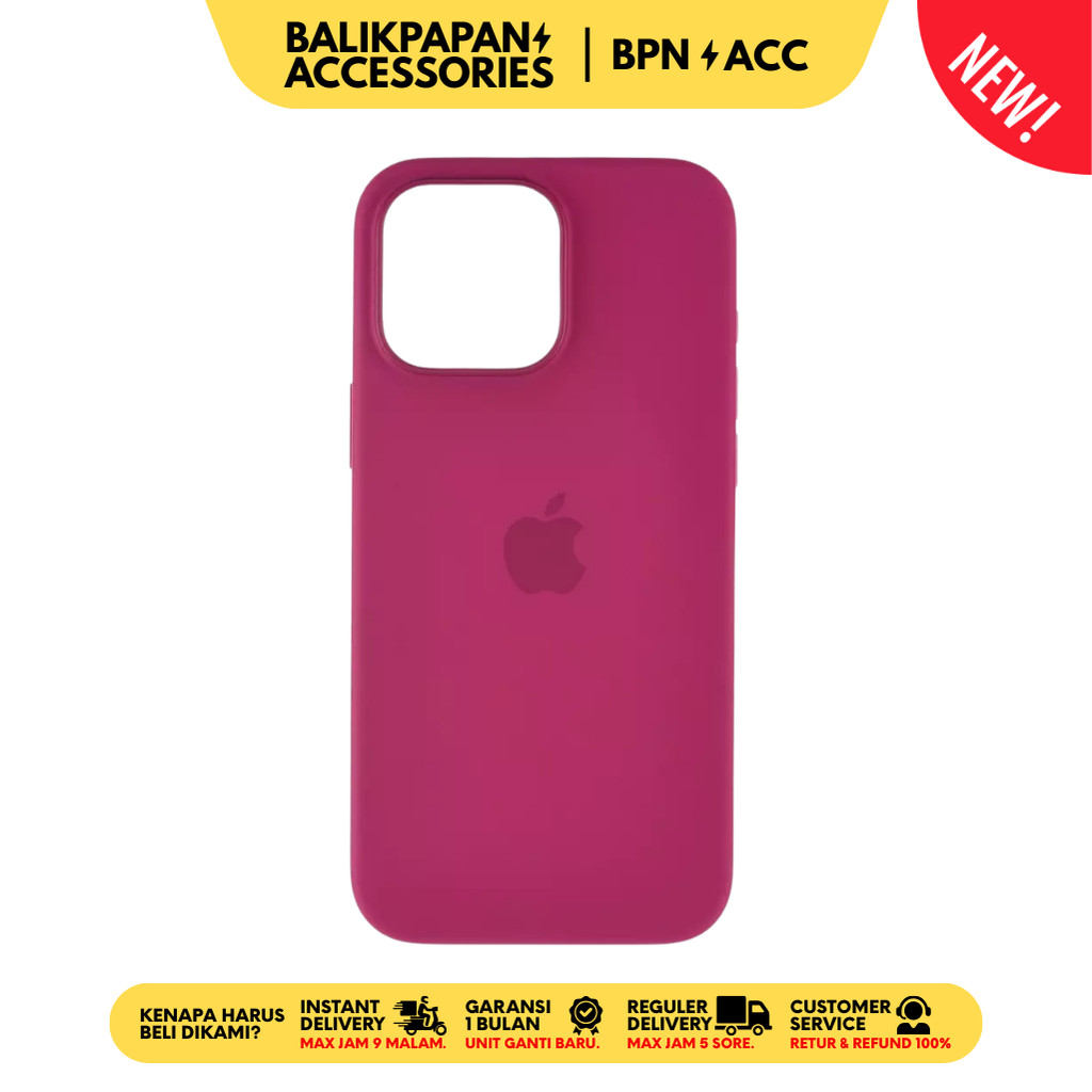 Silicone Case iPhone Full Cover 27 Fuchia - BALIKPAPAN ACC