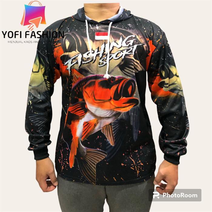 Baju mancing | sersey mancing lengan panjang - IKAN MAS, L