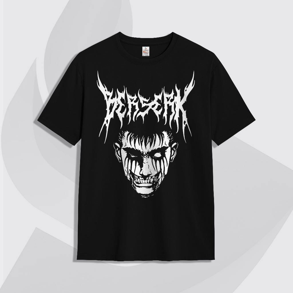 (COD) Lugoz T-shirt Berserk | Kaos Anime Graphic | T-shirt Berserk Dark