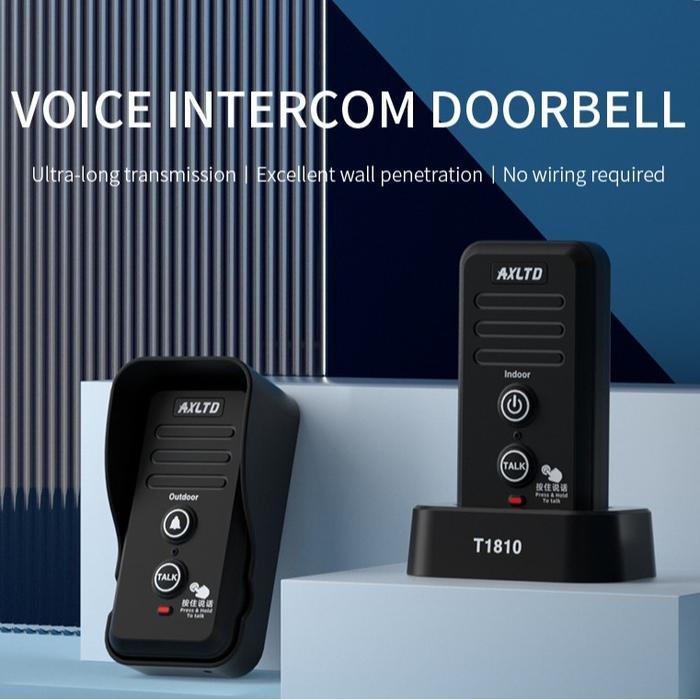 bel interkom rumah Two-Way Wireless Audio Intercom Doorbell - Voice Interkom Waterproof - Set Bel Le