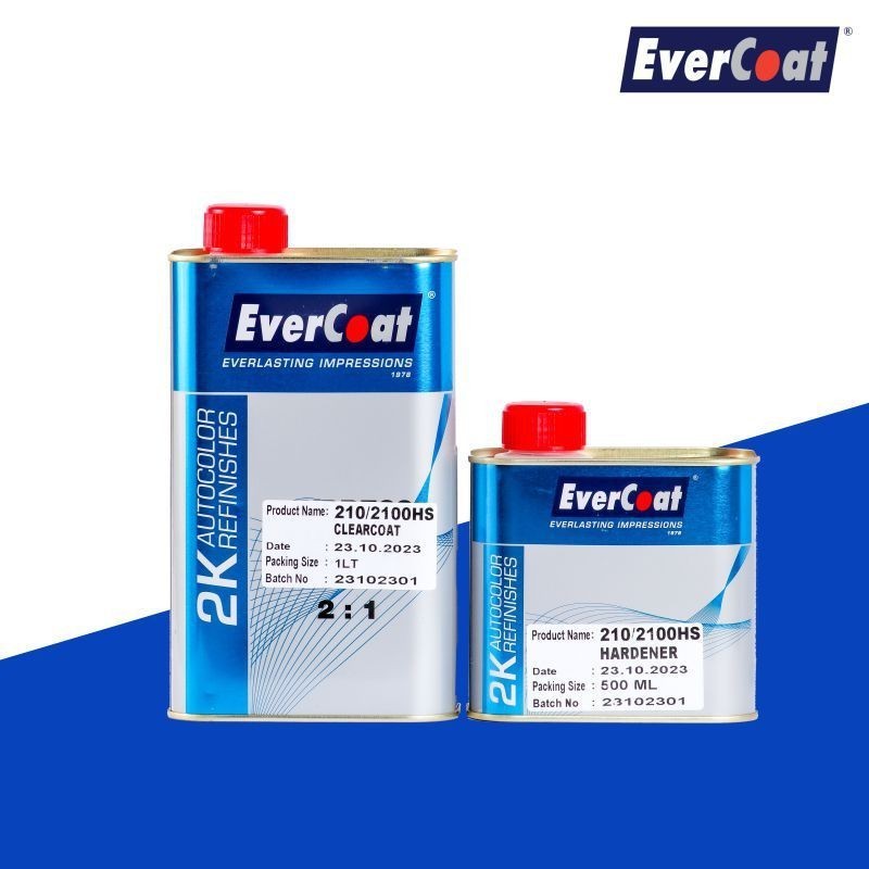 Set Clearcoat Klir Pengkilat Cat 210/2100 HS Hardener 210/2100 HS High Solid | Evercoat
