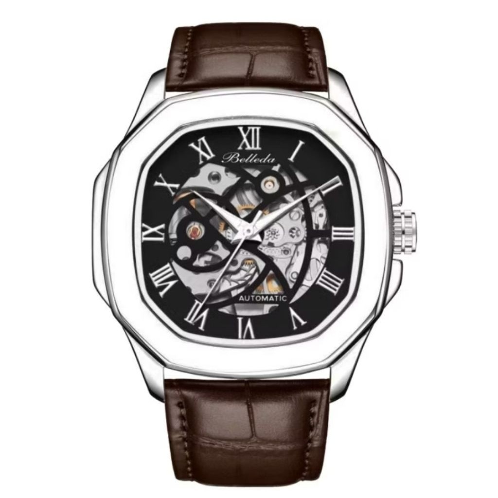 BUY 1 GET 1..JAM TANGAN PRIA WANITA BELLEDA ORIGINAL OTOMATIS 9484 KULIT