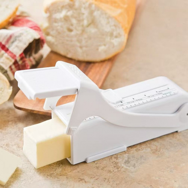 Butter Cutter Dispenser One-Touch Butter Slicer Machine Multi-functional Cheese Slicer Tool for Brea