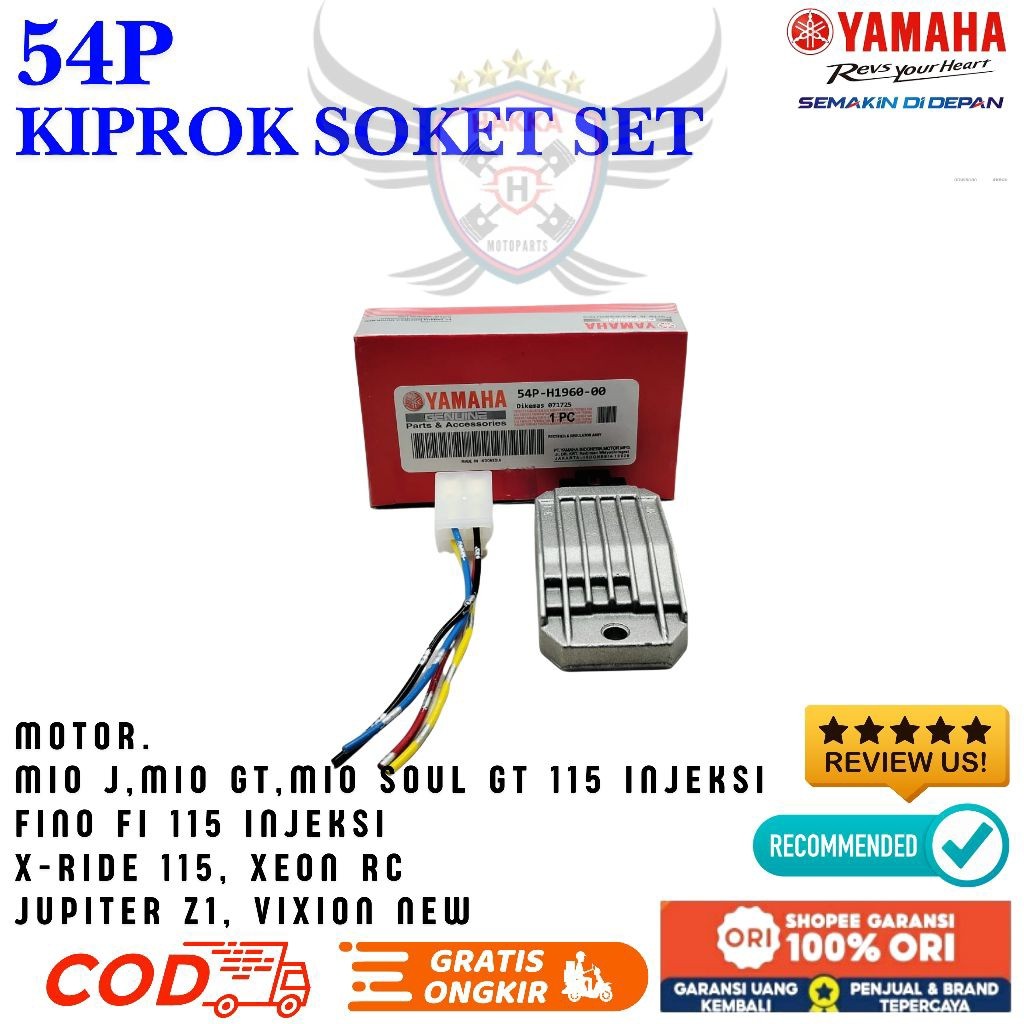 54P ORIGINAL KIPROK + SOKET YAMAHA MIO J, ORIGINAL KIPROK + SOKET YAMAHA MIO SOUL GT 115, ORIGINAL K