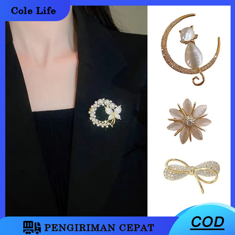 Bros Kupu/Bros Bentuk Daun Geometris /Bros Geometri/Bros Wanita Jewelry Fashion Korean Butterfly Bro