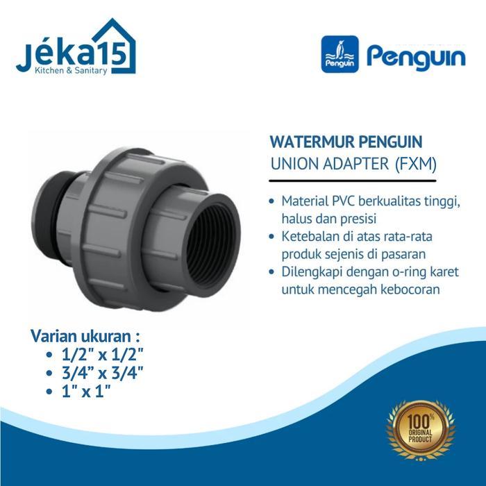 Water mur//Water Mur Penguin Drat Luar Dan Drat Dalam//UNION ADAPTER - 3/4" X 3/4"