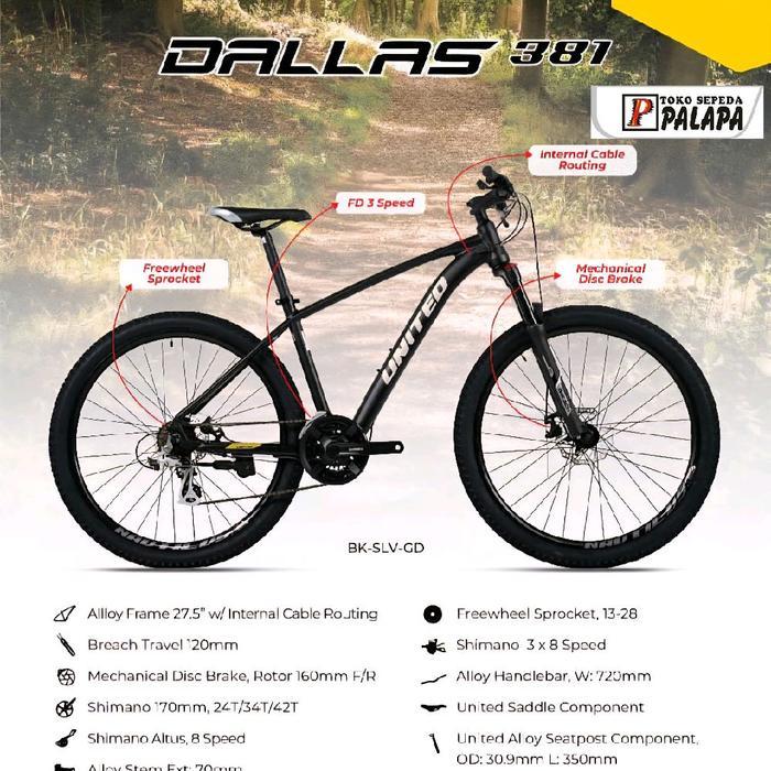 MTB 27.5 UNITED DALLAS 381 Sepeda Gunung