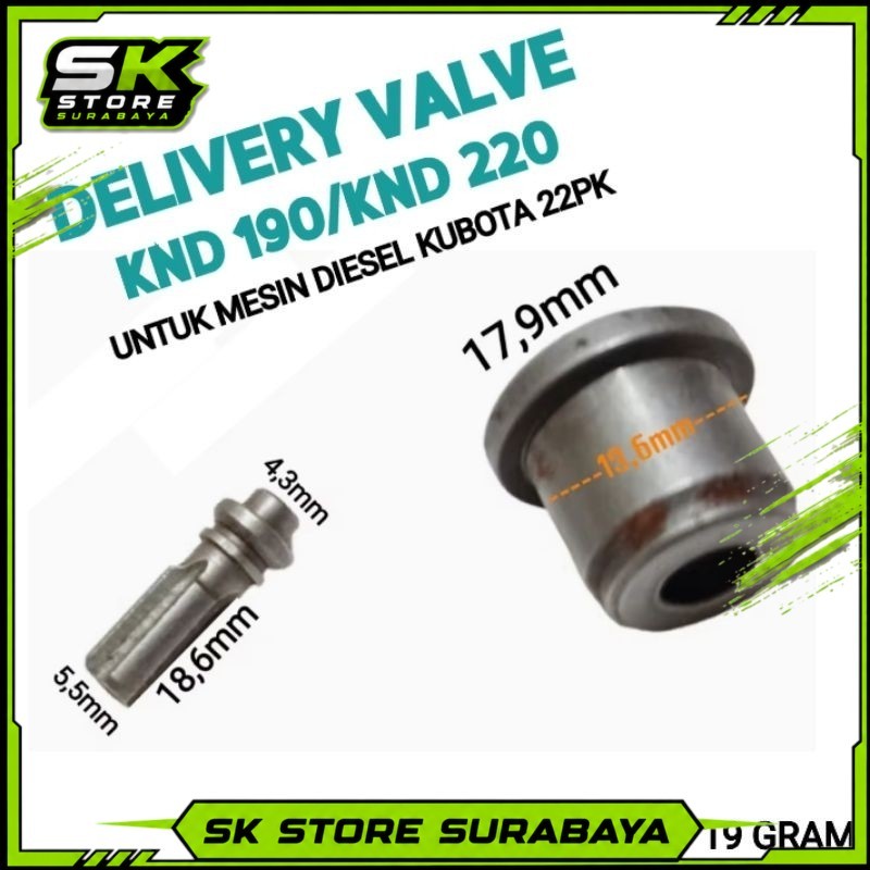 Katup Solar KND220 Delivery Valve KND180 KND190 KND220 Mesin Kubota Kualitas Terbaik