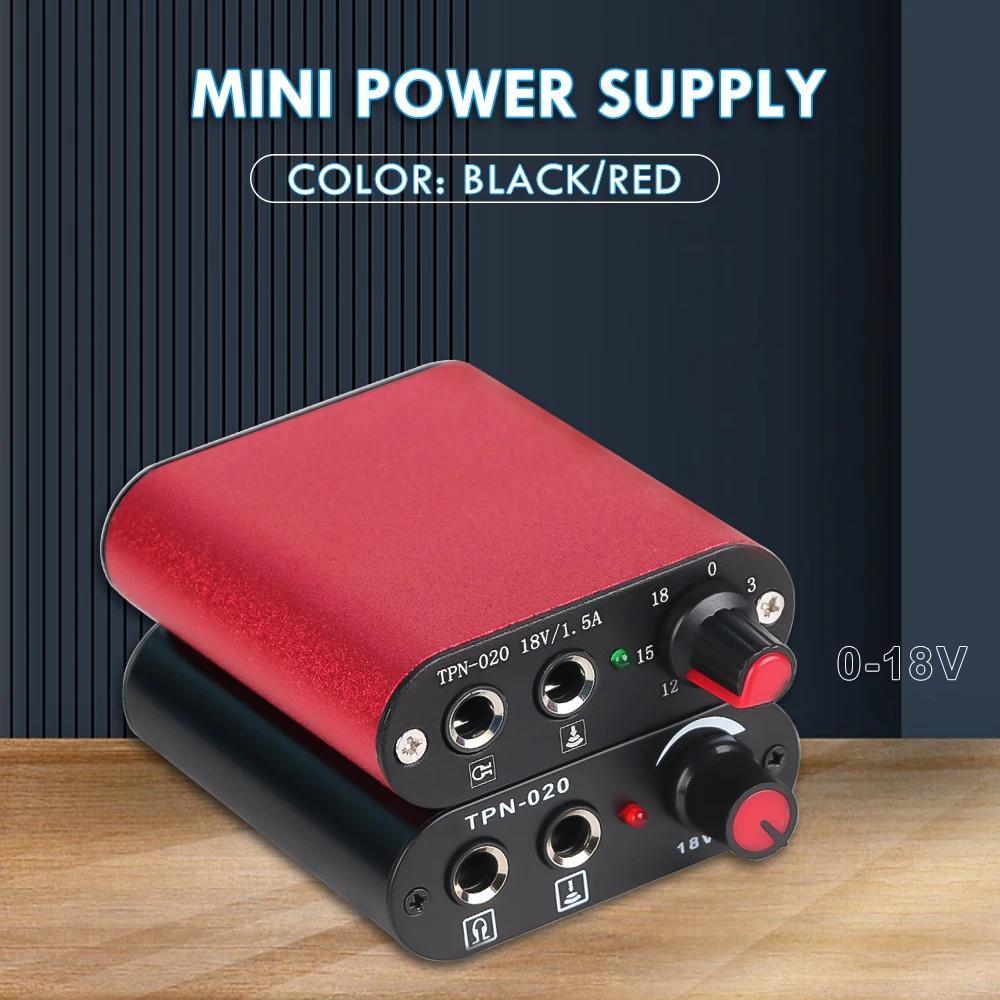 Portable Mini Tattoo Power Supply with Power Supply Cord Adjustable Output Voltage Tattoo Power Supp