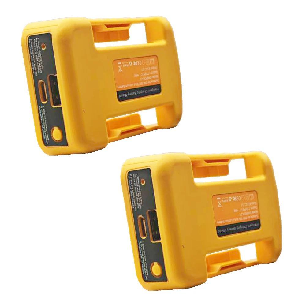Adaptor Daya USB Tipe C Untuk DeWalt 18V Untuk Baterai Lithium XL 20V, Casing Pengisi Daya Laptop Po