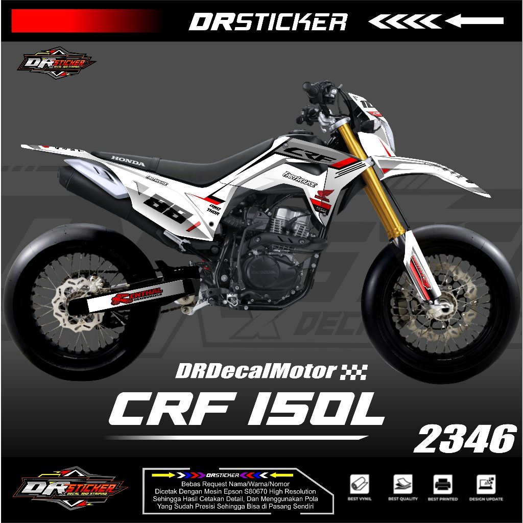 AKSESORIS MOTOR CRF PALING KEREN AKSESORIS MOTOR SKOTLET STIKER FULLBODY