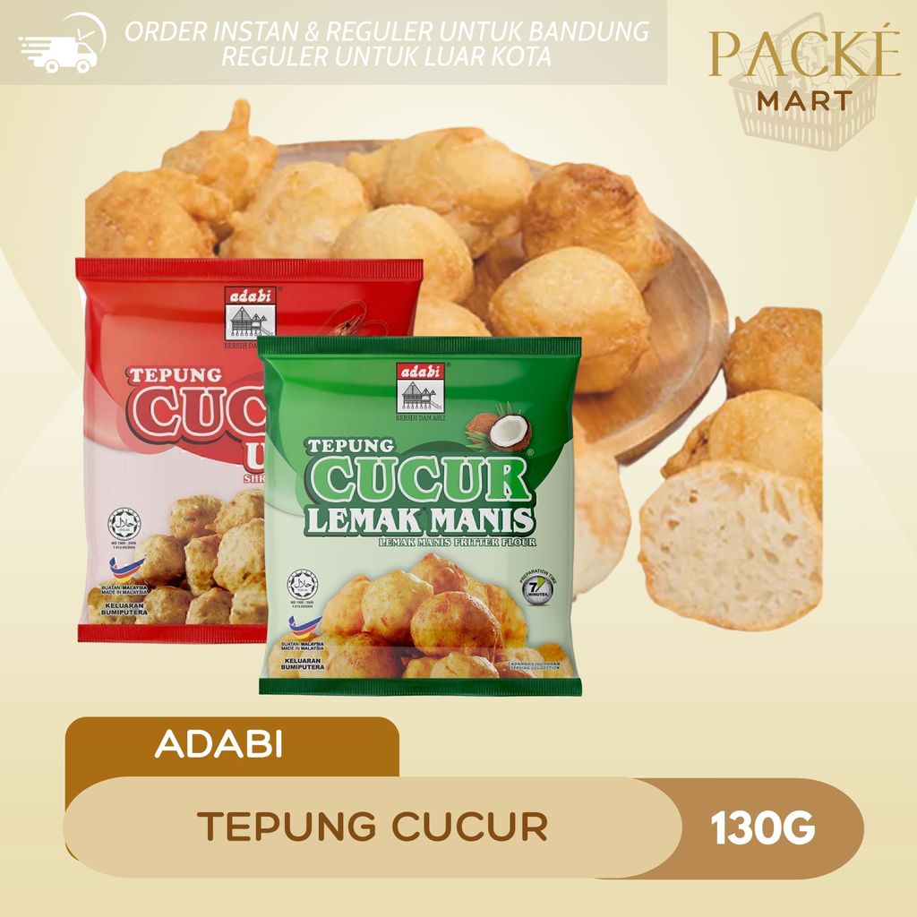 Adabi / Tepung Cucur 130g / Tepung Cucur Lemak Manis / Tepung Cucur Udang / Import