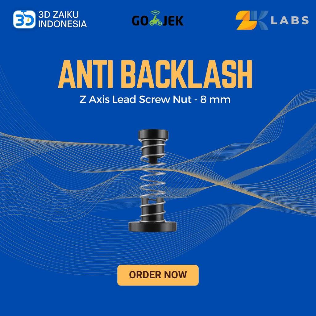 ZKLabs POM Anti Backlash Z Axis Lead Screw Nut 8 mm