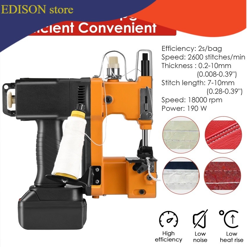 EDISON Mesin Jahit Karung Portable  Portable Bag Closer  Mesin Jahit Karung  Portable Bag Close Mesi