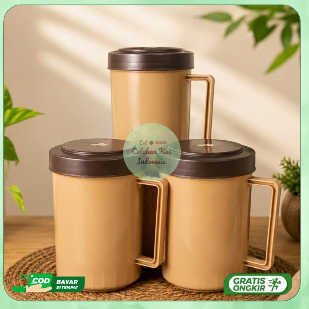 MUG GELAS TUTUP CHOCO /Gelas Plastik Jumbo Mug+Tutup / Cangkir Plastik gagang tutup/ MUG SINCHAN CAP