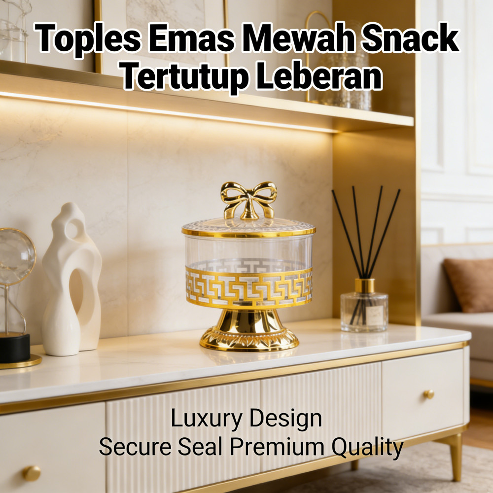 Plastik Mewah Emas Toples Aesthetic Leberan Toples Snack Snack Toples