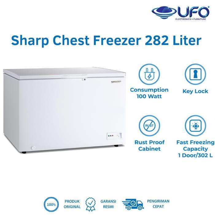 SHARP FRV310X Chest Freezer 282 Liter – Freezer Box Hemat Listrik, Fast Freezing, Anti Bakteri - Spe