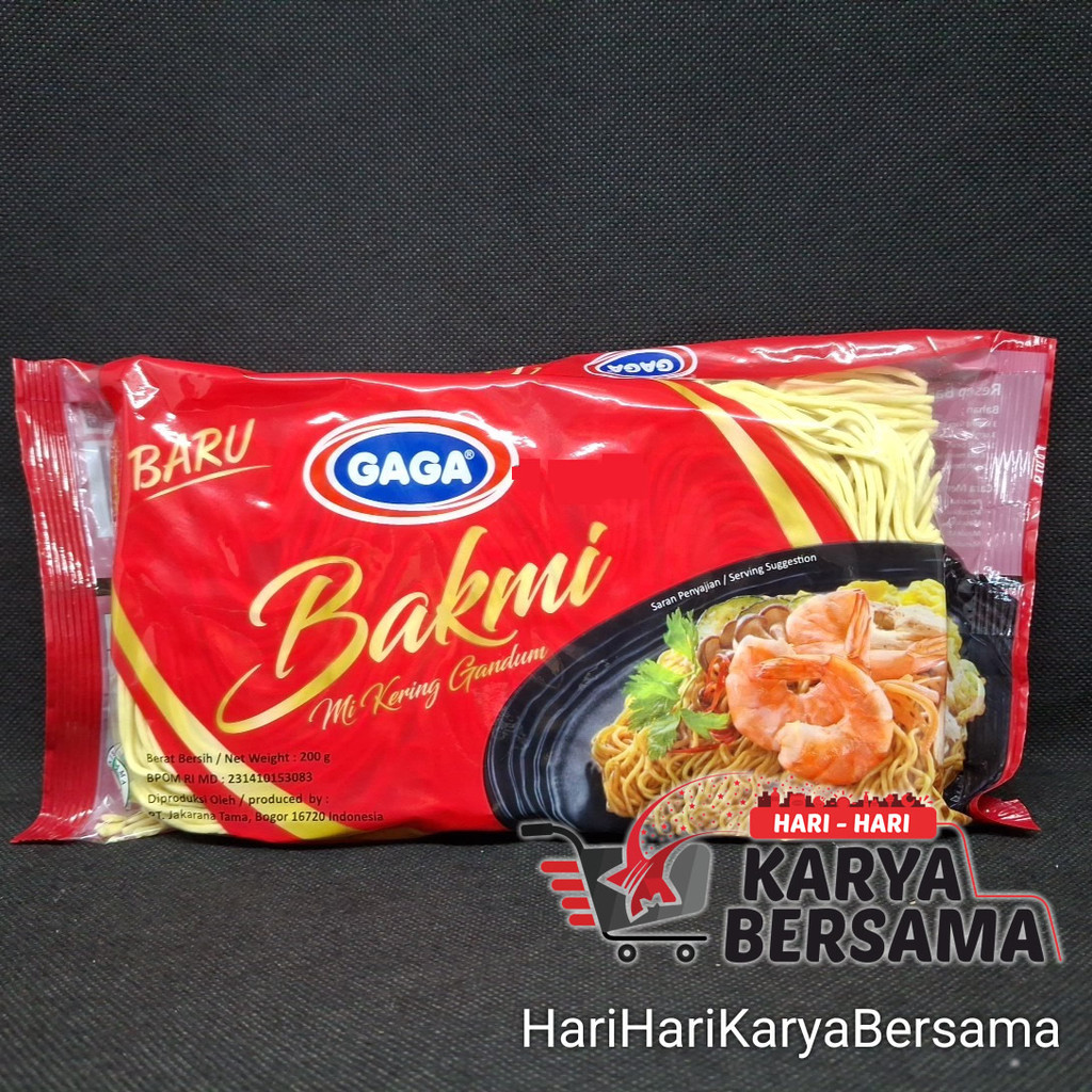 MAKANAN MIE INSTANT GAGA BAKMI MI KERING GANDUM 200GR