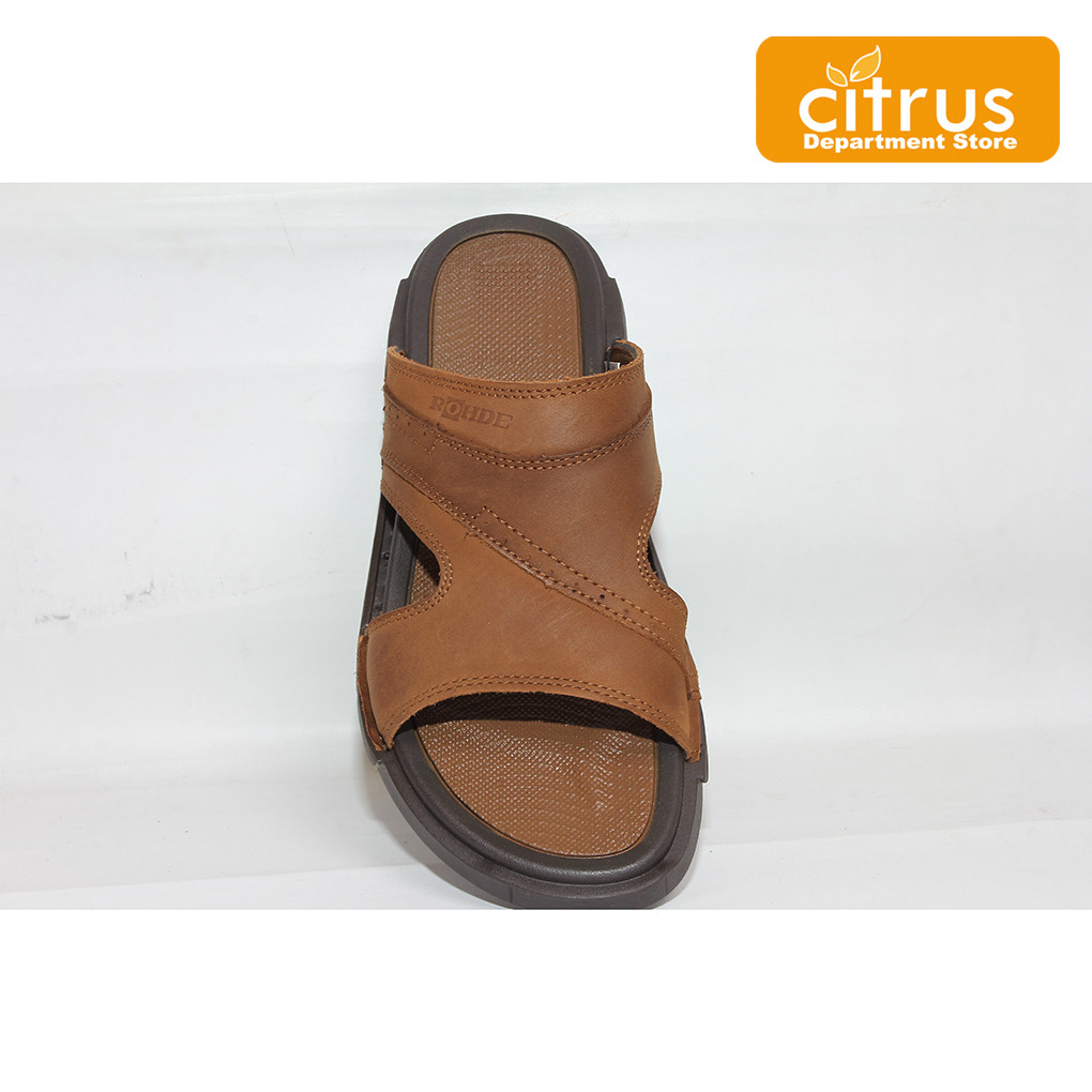 New Produk BUY 1 GET 1 Rohde 6804 Sandal Pria Kulit  Warna Brown