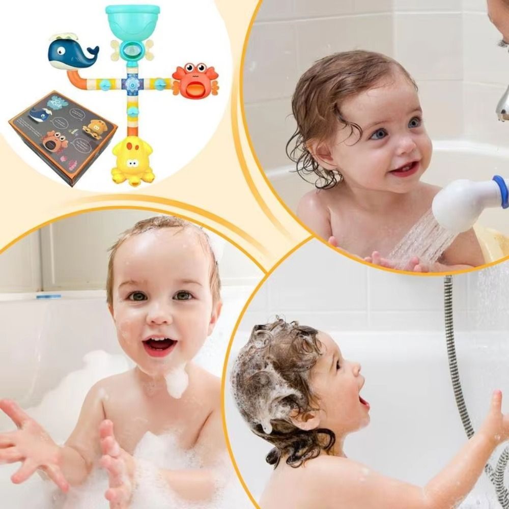 Suction Cup Dinosaur Egg Shower Toys Educational Sensory Play Water Wheel Water Toy Water Slide Marine Abs Ocean Bath Toys