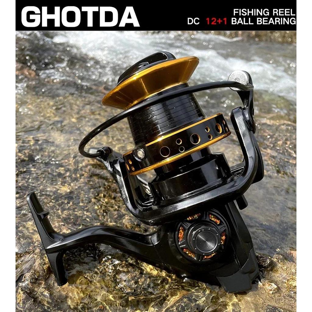 Big Fishing Reels 9000 10000 12000 Strong Drag Spinning Wheel 4.0:1 Long Casting Reel Sea Boat Troll