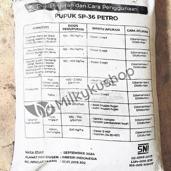 PUPUK PETRO SP-36 ISI 50 KG SP 36 SP36  KP VIA GOSEND GRAB