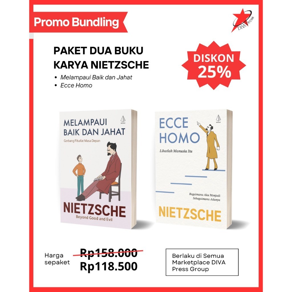 Basabasi - Paket Dua Buku Filsafat Nietzsche: Melampaui Baik dan Jahat & Ecce Homo